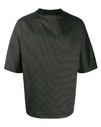 T-shirt à col rond à rayures verticales noir Alchemy