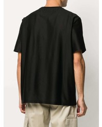 T-shirt à col rond à rayures verticales noir Paul Smith