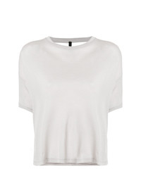 T-shirt à col rond à volants blanc Unravel Project