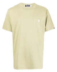 T-shirt à col rond beige A Bathing Ape