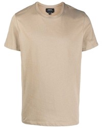 T-shirt à col rond beige A.P.C.