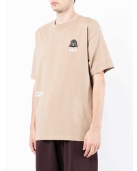 T-shirt à col rond beige AAPE BY A BATHING APE