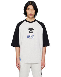 T-shirt à col rond beige AAPE BY A BATHING APE