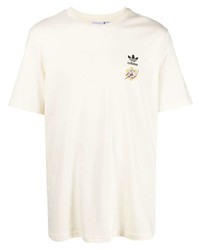 T-shirt à col rond beige adidas