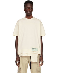 T-shirt à col rond beige Ambush