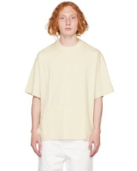 T-shirt à col rond beige AMI Alexandre Mattiussi