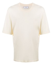 T-shirt à col rond beige Ami Paris