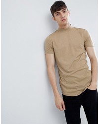 T-shirt à col rond beige ASOS DESIGN