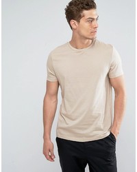 T-shirt à col rond beige Asos