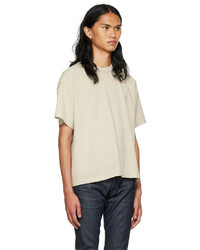 T-shirt à col rond beige John Elliott