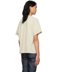 T-shirt à col rond beige John Elliott