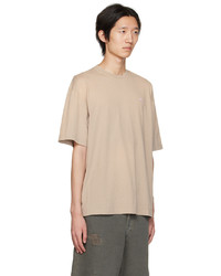 T-shirt à col rond beige Acne Studios