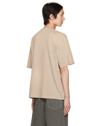 T-shirt à col rond beige Acne Studios