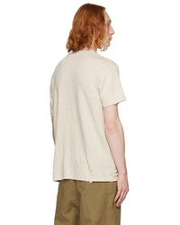 T-shirt à col rond beige Isabel Marant