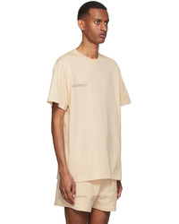 T-shirt à col rond beige PANGAIA