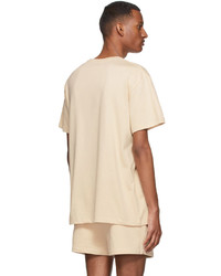 T-shirt à col rond beige PANGAIA