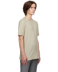 T-shirt à col rond beige Massimo Alba