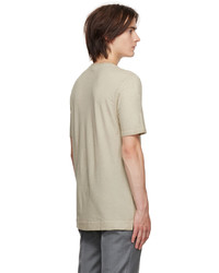 T-shirt à col rond beige Massimo Alba