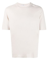 T-shirt à col rond beige Boglioli