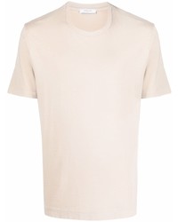 T-shirt à col rond beige Boglioli