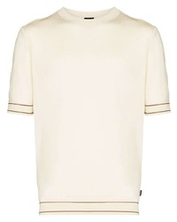 T-shirt à col rond beige BOSS