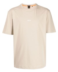 T-shirt à col rond beige BOSS