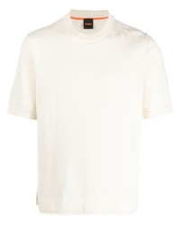 T-shirt à col rond beige BOSS