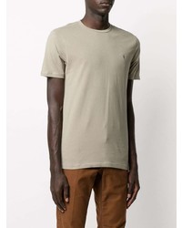 T-shirt à col rond beige AllSaints