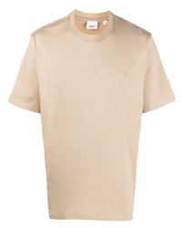 T-shirt à col rond beige Burberry