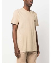 T-shirt à col rond beige Calvin Klein Jeans
