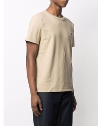 T-shirt à col rond beige MAISON KITSUNÉ