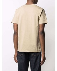 T-shirt à col rond beige MAISON KITSUNÉ