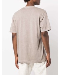 T-shirt à col rond beige John Elliott