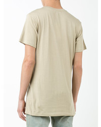 T-shirt à col rond beige John Elliott