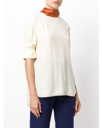 T-shirt à col rond beige Marni