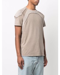 T-shirt à col rond beige Diesel