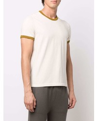 T-shirt à col rond beige Rick Owens