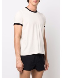 T-shirt à col rond beige Rick Owens