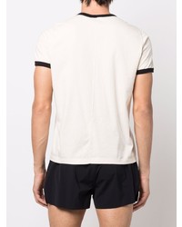 T-shirt à col rond beige Rick Owens