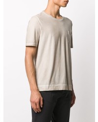 T-shirt à col rond beige Massimo Alba