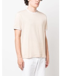 T-shirt à col rond beige Eleventy