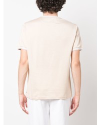 T-shirt à col rond beige Eleventy