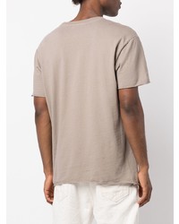 T-shirt à col rond beige John Elliott