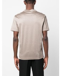 T-shirt à col rond beige Canali