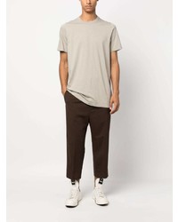 T-shirt à col rond beige Rick Owens