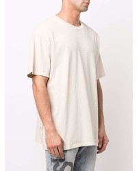 T-shirt à col rond beige Ksubi