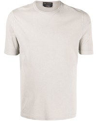 T-shirt à col rond beige Dell'oglio