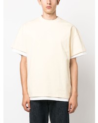 T-shirt à col rond beige Jil Sander