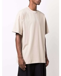 T-shirt à col rond beige MSGM