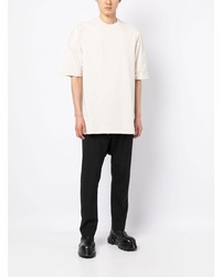 T-shirt à col rond beige Rick Owens